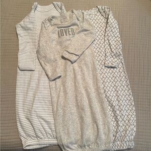 Gray and White Carter’s Baby Gown Set